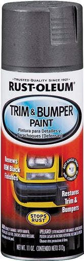 Rust-Oleum 251574 Trim and Bumper Paint, Matte, Black, 11 oz, Aerosol Can